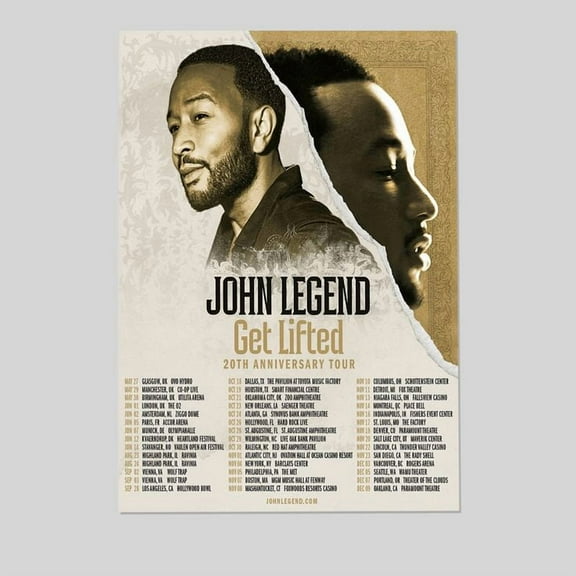 John Legend Announces 'Get Lifted' 20th Anniversary Tour Poster Size 24''x36'' - Kiloa