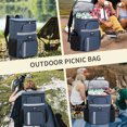thumbnail image 5 of geerera Cooler Backpack Soft Insulated Leak Proof Insulated Backpack Cooler Portable Picnic Camping Beach Hiking BBQ Lunch Backpack For Men And Women 12.6x8.8x16.7 inch, 5 of 6