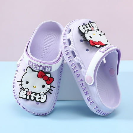 

Sanrios Hellokittys My Melody Cinnamoroll Anime Kawaii Summer Kids Parent-Child Beach Sandals Non-Slip Comfortable Home Slippers