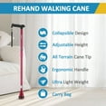 thumbnail image 3 of REHAND Foldable Walking Canes,Adjustable for Women,Red, 3 of 9