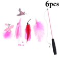thumbnail image 1 of Faux Plume Chat Baguette Extensible Chat Teaser Baguette Jouet avec 5PCS Remplacement, 1 of 10