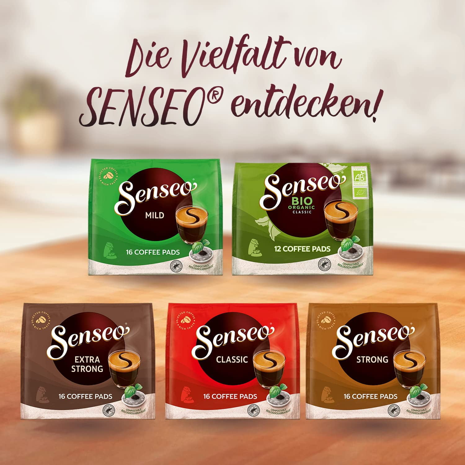 Senseo Single Serve Medium Roast Compostable Coffee Pods for Hot, Iced & Cold Brew, 16ct X 10 Bags