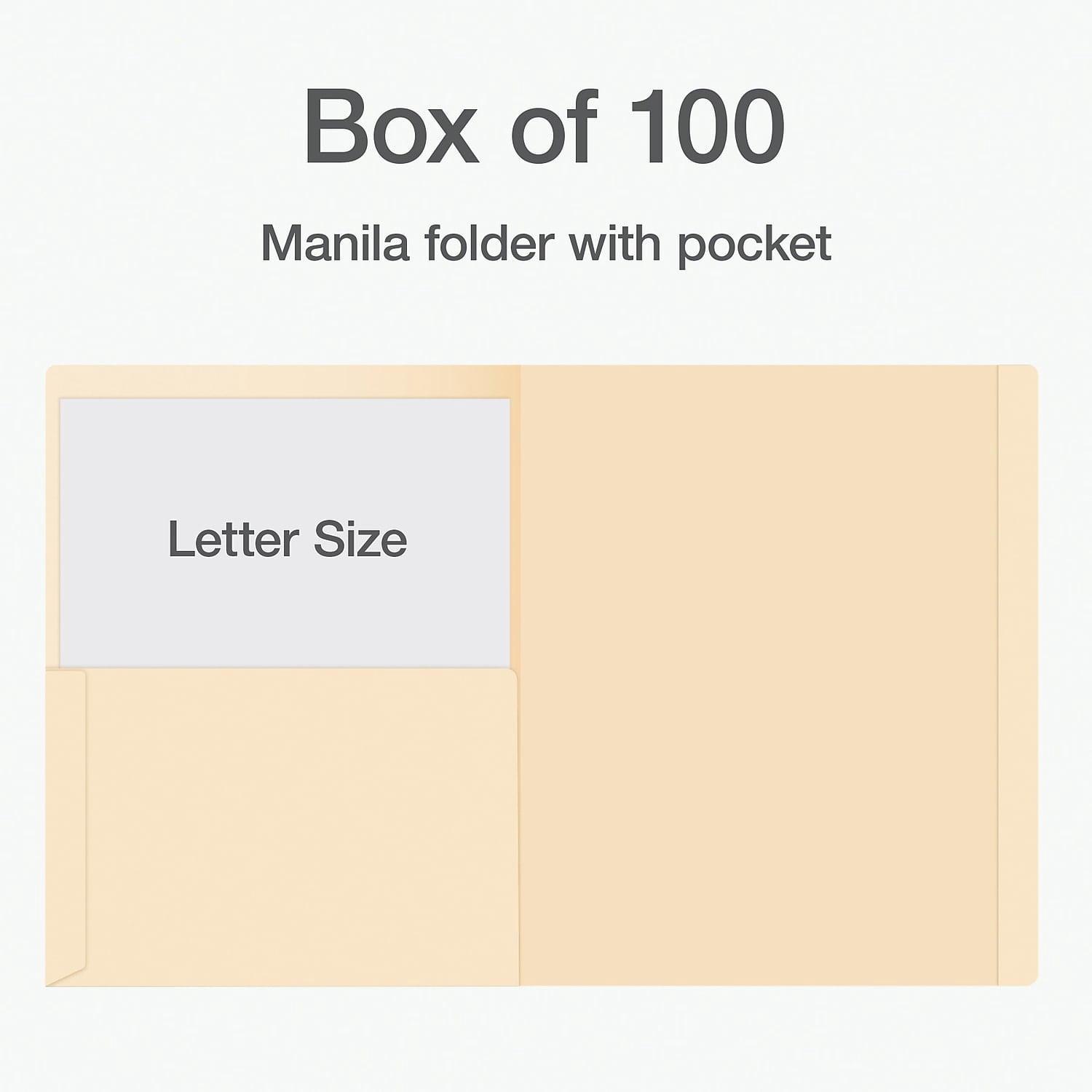 Pendaflex Pocket Folders Straight Cut Top Tab Letter Manila 50/Box 16651