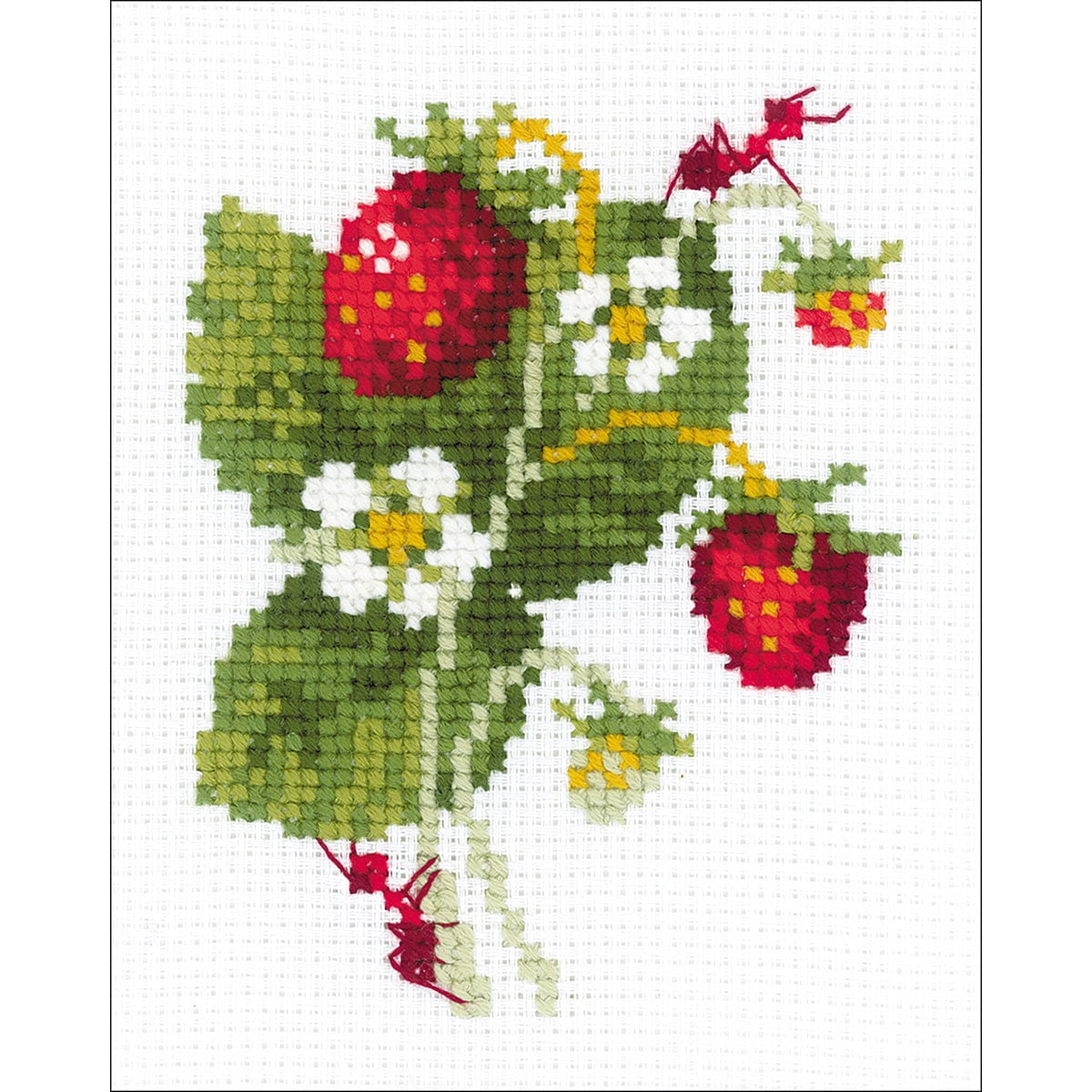 Wild Strawberry Counted Cross Stitch Kit5.25"X6.5" 10 Count
