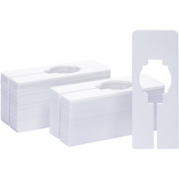 Plastic Clothing Rack Dividers - Blank Custom Clothing Tags - Durable Polypropylene Garment Rack Dividers - 5 x 2 in, White, Pack of 60