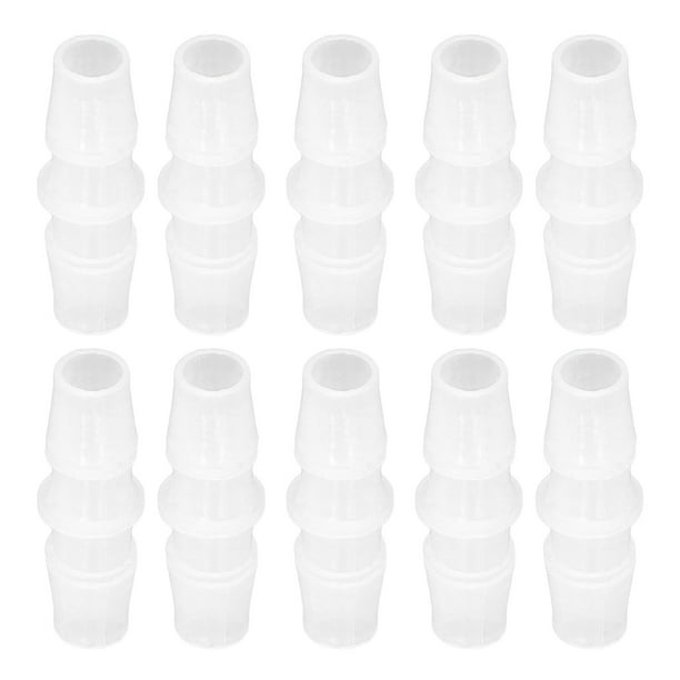 Accesorio de lengüeta para manguera, accesorio de manguera de 10 piezas, conjunto de conector de tubo PP de igual diámetro recto para tanque de peces de tubería de línea aérea(11.1-11.1 Through)