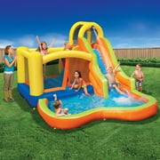 Banzai Sun 'N Splash Fun Kids Inflatable Bounce House and Water Slide Park