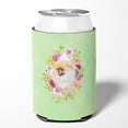 thumbnail image 2 of Pomeranian #2 Green Flowers Can or Bottle Hugger, 2 of 5