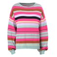 thumbnail image 4 of Vedolay Sweater Women's 2023 Fall Fashion Long Sleeve Sweater Ruffle Slim Fit Pullover Top,Hot Pink XL, 4 of 5