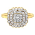 thumbnail image 4 of 2 Micron 10K Yellow Gold plated Sterling Silver 3/4ct TDW Diamond Cocktail Ring (J-K,I2-I3), 4 of 6