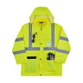 thumbnail image 2 of Ergodyne GloWear 8366 Lightweight High-Visibility Rain Jacket ANSI Class R3 Lime 2XL (24336), 2 of 2