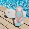 thumbnail image 3 of Psesaysky Little Kid Girls Boys Beach Pool Flip Flops Axolotl&Bow Tie Print Sandals Water Shoes Size 12, 3 of 7