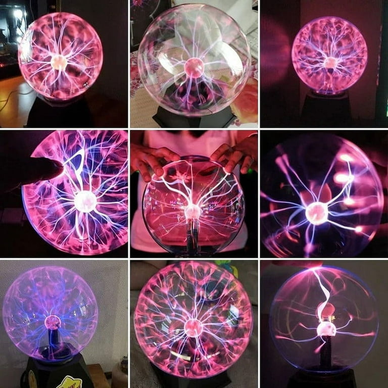 8in Plasma Ball Touch Activated Magic Globe Orb Table Lamp Sphere Nebula  Light