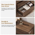 thumbnail image 6 of Aufeile 3 Piece Dresser and Nightstand Set for Bedroom, 53" 6 Drawer Wood Dresser with 2 Nightstands and Charging Station, Modern Bedroom Furniture Set with Storage Drawers, Walnut, 6 of 11