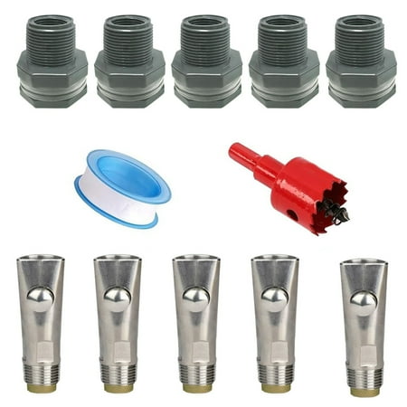 Pack of 5 Stainless Steel Pig Waterer Nipples Water Feeders Nipples for Safe Drinking System Livestock Watering Supply Pack of 5 Stainless Steel Pig Waterer Nipples Water Feeders Nipples for Safe Drinking System Livestock Watering Supply