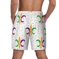 thumbnail image 4 of Uemuo Mardi Gras Carnival1 Pattern Mens Swim Trunks Quick Dry Board Shorts with Mesh Lining, Stretch Beach Shorts Quick Dry No-Chafing Board Shorts-, 4 of 9