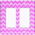 thumbnail image 6 of Metal Light Switch Plate Cover Chevron Pink Zig Zag Lines Pattern CHV001, 6 of 13