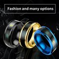 thumbnail image 2 of Maoww Temperature Ring Steel Emotion Mood Rings Couple Intelligent Sensitive Hand Jewelry, Size 7, Black, 2 of 8