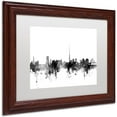 thumbnail image 2 of Trademark Fine Art "Dublin Ireland Skyline B&W" Canvas Art by Michael Tompsett, White Matte, Wood Frame, 2 of 4