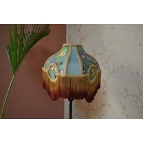 BespokeByNikita Printed Victorian Lamp Shades, Green, Vivian Shape, Vivien Shape