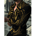 thumbnail image 1 of Patrón de camisa para hombre Patrón de camisa Puños estampados en 3D Ropa de manga larga con botones estampados en 3D para uso diario y festivo, 1 of 6