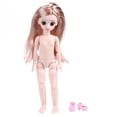 thumbnail image 3 of Muñeca hermosa de moda de 30 cm, juguetes para niños y niñas con articulaciones móviles, regalo de cumpleaños (pelo liso, cuerpo dorado rosa, muñeca de 30 cm con zapatos), 3 of 8