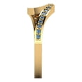 thumbnail image 4 of 0.21 ct Brilliant Round Cut Synthetic Moissanite 18K Yellow Gold Stackable Band SZ 5.75, 4 of 6