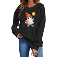 thumbnail image 3 of Jsaierl Womens Halloween Sweatshirts Plus Size Ghost Graphic Pullovers Fall Loose Fit Crewneck Long Sleeve Sweater Tops Halloween Party Supplies, Sizes S-2XL, 3 of 6