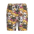 thumbnail image 4 of Wukai Cute Cat Men’s Short Pajama Pants With Pockets Soft Sleep Pj Shorts for Men-Medium, 4 of 6