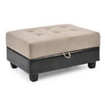 thumbnail image 3 of Glory Furniture Gallant Microsuede Ottoman in Mocha, 3 of 7