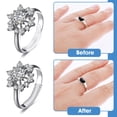 thumbnail image 4 of Visland 2 Set Ring Size Adjuster with Inner Spacer Clear Painless Flexible Reusable Universal Jewelry Fit Loose Finger Ring Spiral Reducer Spring Cord Kit, 4 of 7