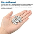 thumbnail image 4 of Uxcell Metal Spacer Beads Plated Crystal Rhinestone Spacer Beads Round Spacer 200Pcs Silver White 10mm, 4 of 7