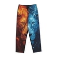thumbnail image 4 of Daiia Red And Blue Fire Lion Women's Sleep Pant with Pockets and Drawstring,Pajama Pants-Medium, 4 of 9