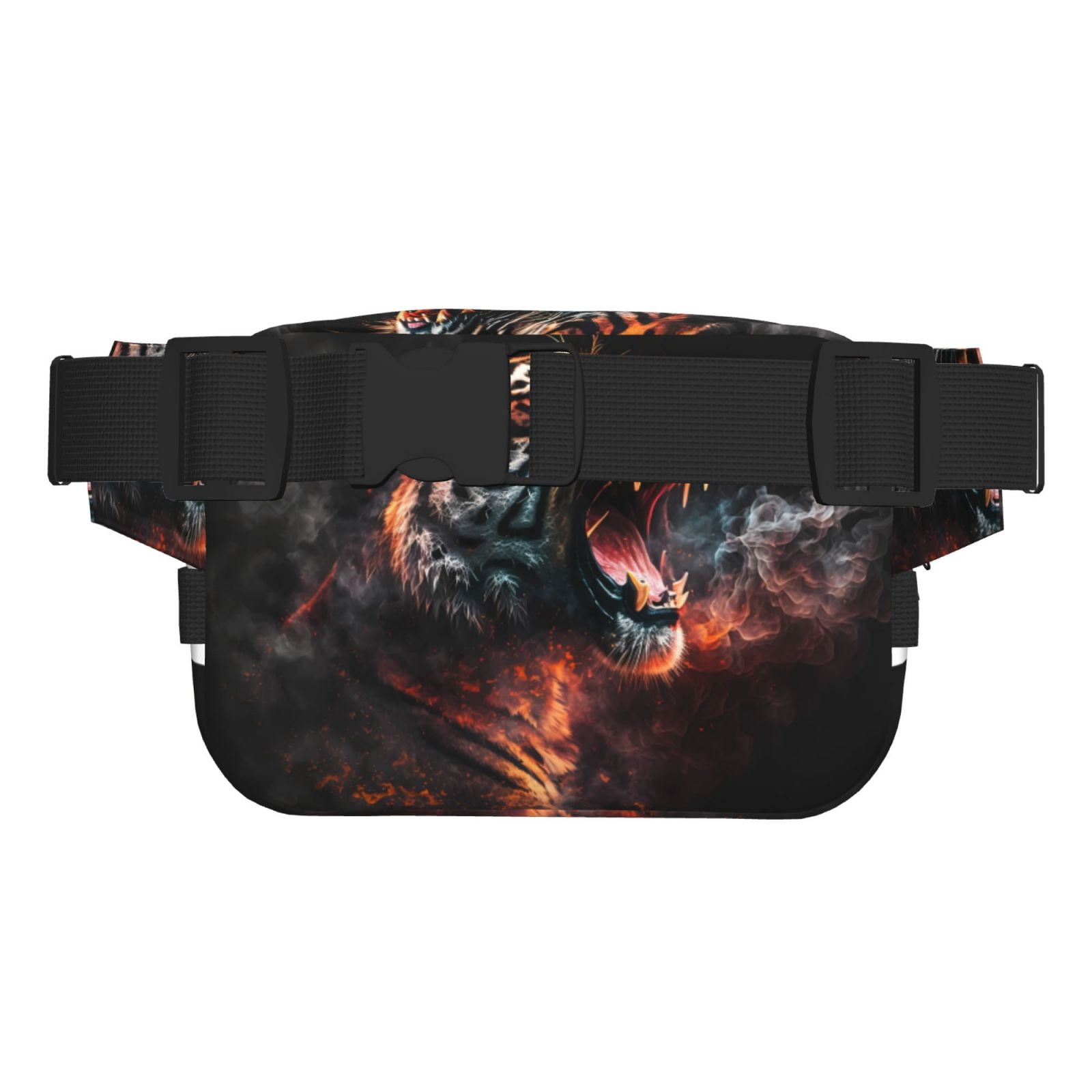 Hirioo Cool Tiger for Double Layer Waist Bag Adjustable Fanny Pack For Travel Running Hiking