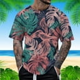 thumbnail image 2 of Big and Tall Shirts for Men Causal Short Sleeved Tropical Style Print T Shirt Heat compatible with Machine for T Shirts Pocket Men Plain Pack Night Shirt Set Mens Socks Size 13-15 Tee S, 2 of 4