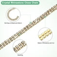 thumbnail image 2 of Uxcell 2-Pack 2 Filas 1 Yarda 8 mm Cadena de Cierre de Cristal de Rhinestone para Manualidades/Ropa [Oro], 2 of 6