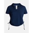 thumbnail image 6 of Avia Women's Cinched Side Pique Polo Shirt, Sizes XS-XXXL, 6 of 6