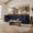 Navy, variant on Serta Brady Modern 4pc Mudular Sectional Sofa, Navy Corduroy Fabric