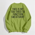 thumbnail image 4 of WEAIXIMIUNG Sweatshirts pour Femmes Mode Décontractée Couleur Unie Manches Longues Imprimé Lettre Col Rond Hoodie, 4 of 4