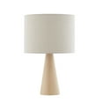 thumbnail image 3 of HomeRoots 530946 20 in. Beige Solid Wood USB Table Lamp with Beige Drum Shade, 3 of 3