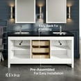 thumbnail image 6 of Eviva Dallas 72 in. White Bathroom Vanity with Absolute Black Granite Countertop, 6 of 7