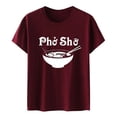 thumbnail image 2 of Fesfesfes Womens Shirts Fashion Woman Causal Round Neck Printing Blouse Short Sleeve T-Shirt Tops 10(XL), 2 of 4