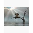 thumbnail image 3 of Aaroca new elephant and a dog are sitting on a tree Canvas Print Canvas Art Print Posters Unframed Room Wall Decor High-Quality Gift Idea Ready to Hang, 3 of 3