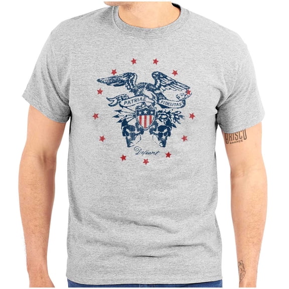 Patriotic Bald Eagle American Flag Men's Graphic T Shirt Tees Brisco Brands S