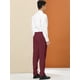 thumbnail image 5 of Pantalones de vestir Lars Amadeus para Hombre Ajustados Frente Plano Borgoña XL, 5 of 6