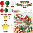 thumbnail image 3 of Kit de arco de guirnalda de globos navideños, conos de piruleta rojos y verdes, globos de aluminio con forma de estrella, suministros de decoración para fiestas navideñas de Año Nuevo, regalos, 3 of 5