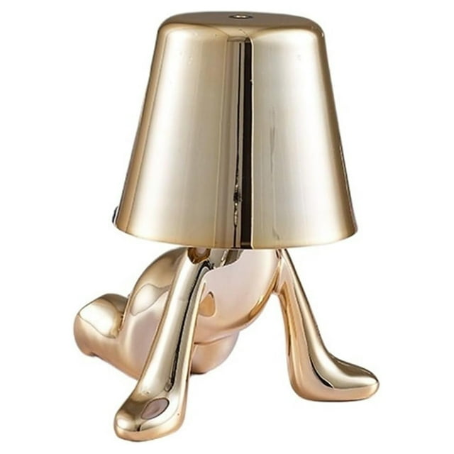 Graflsoa Golden Thinker Lampe Statue - Tactile à Intensité Réglable, Décor Moderne en Résine pour la Maison et le Bureau, Chargement USB, Autonomie de 12 H