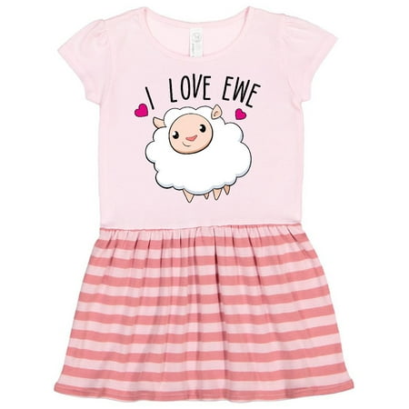 

Inktastic I Love Ewe- cute sheep Gift Toddler Girl Dress