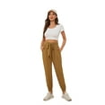 thumbnail image 2 of Uvplove Women's Bow-Knot Tapered Ankle Pants with Pockets Soft Lightweight Trousers Elastic Waist Black-S, 2 of 9