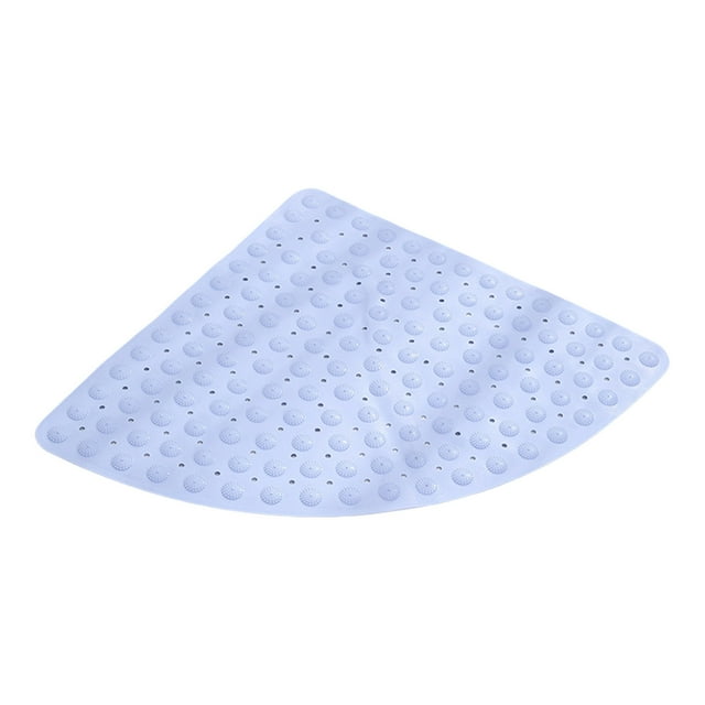 Ohufall Non Slip Bath Tub Mat Bathroom Decor Washable Rugs Fan Shaped Shower Floor Pad With Massage Texture Quick Dry Waterproof Bathtub Security Mat